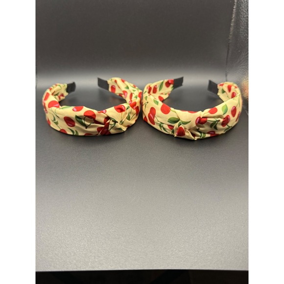 Accessories - Cute Cherry Print Knotted Headbands Set of 2 Women‎ Hair Accessories